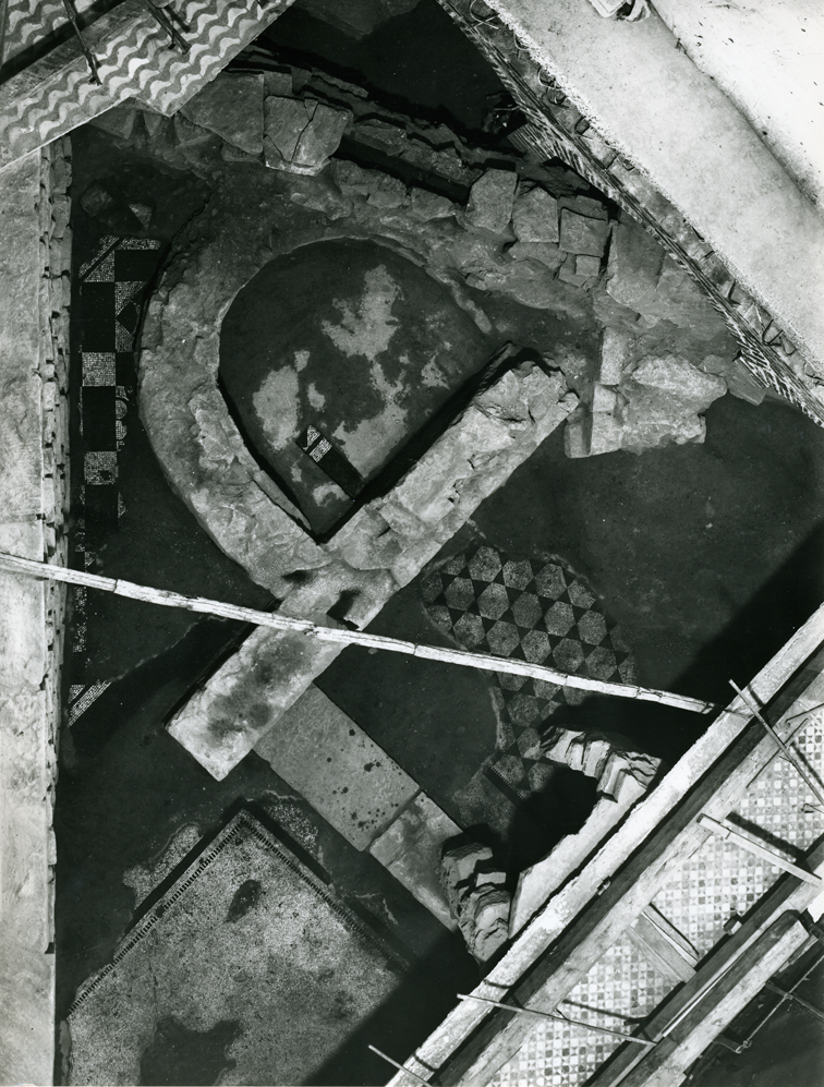 The pool found by excavators in 1912 beneath the Baptistery of St. John  opposite the Cathedral of Florence.