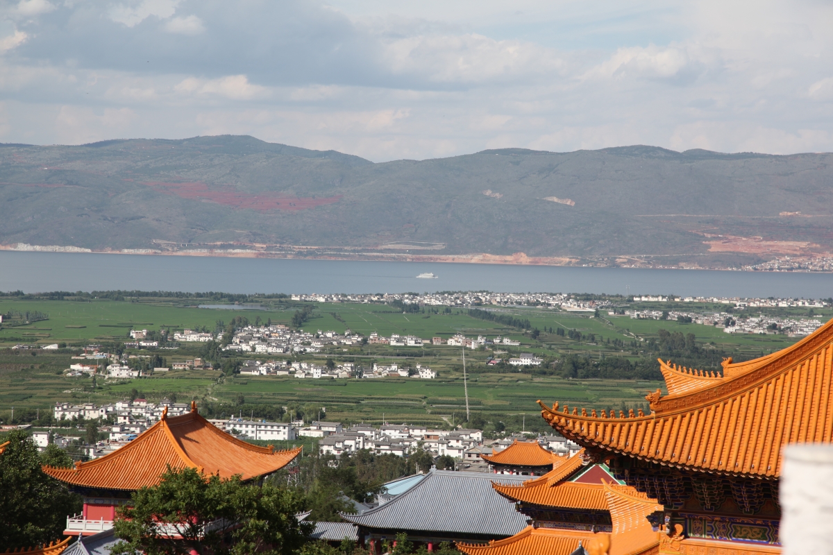 Lake Erhai as seen from Dali, China, where the mining and metallurgy took place