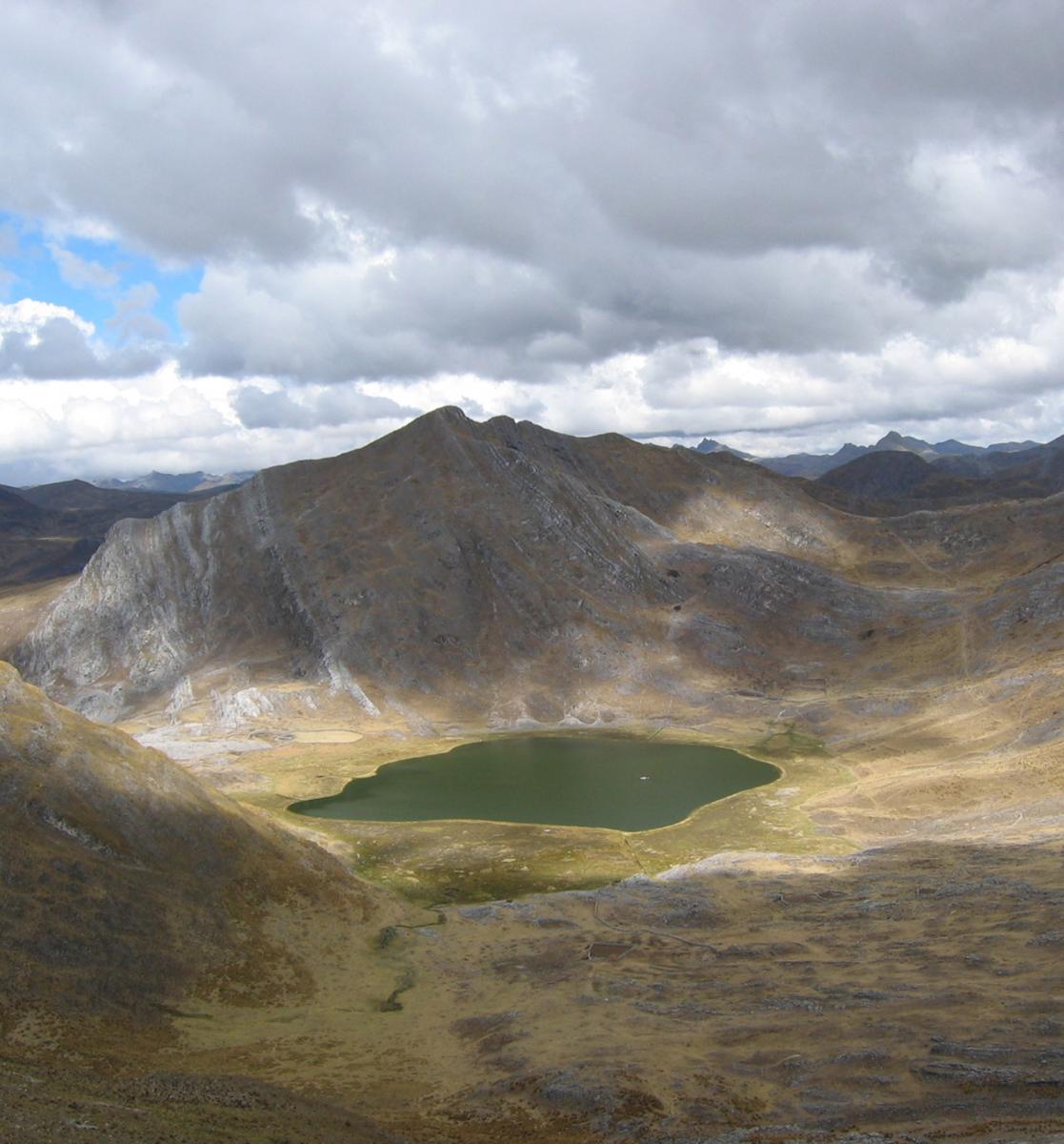 Laguna Pumacocha in the Peruvian Andes.