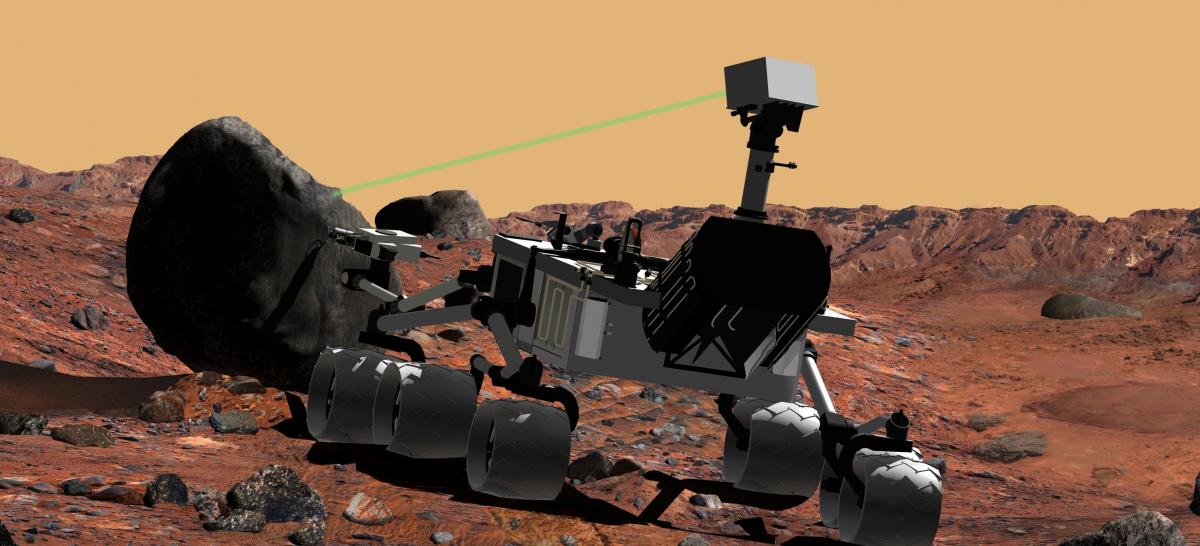 Mars Rover Curiosity Firing Laser